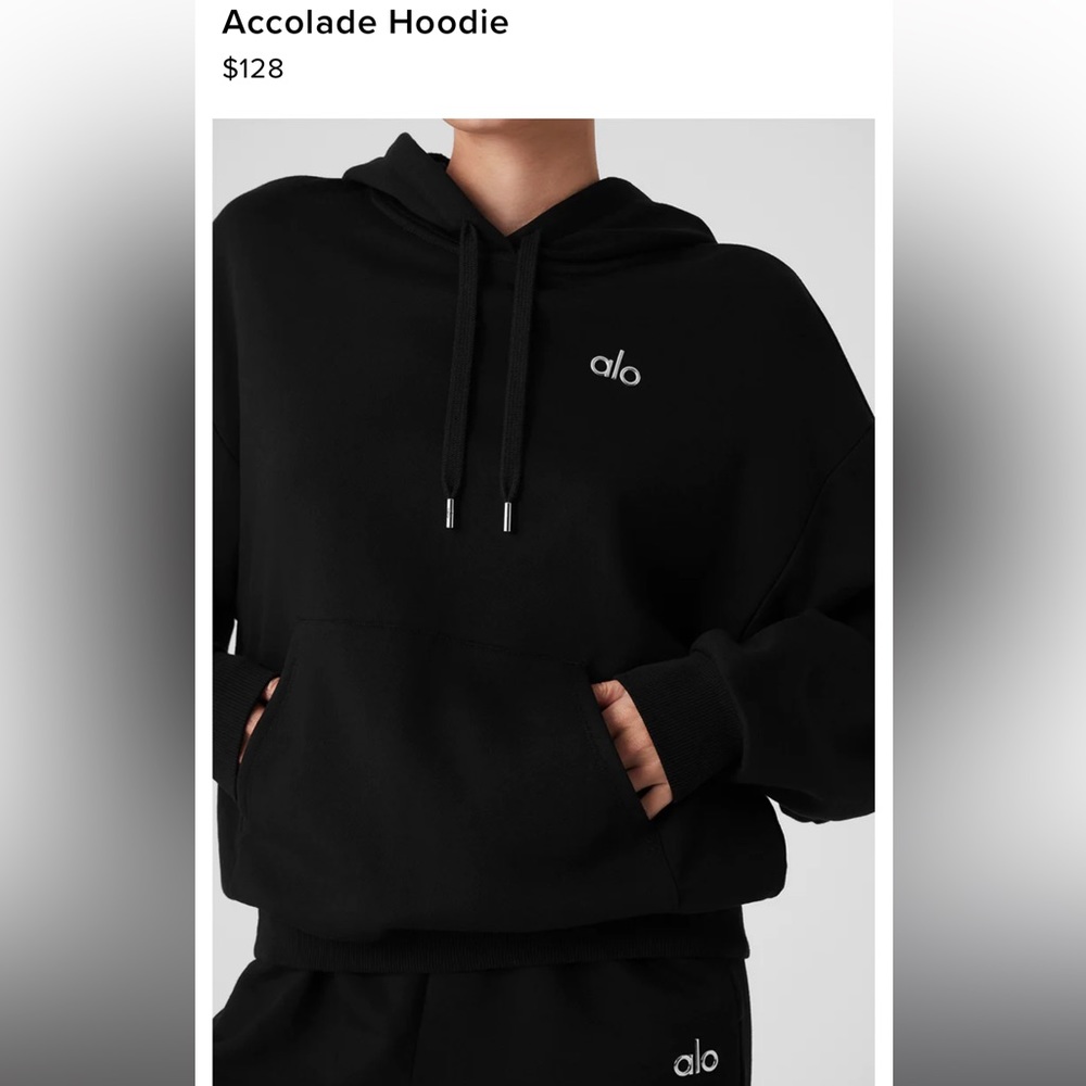Alo yoga accolade black hoodie